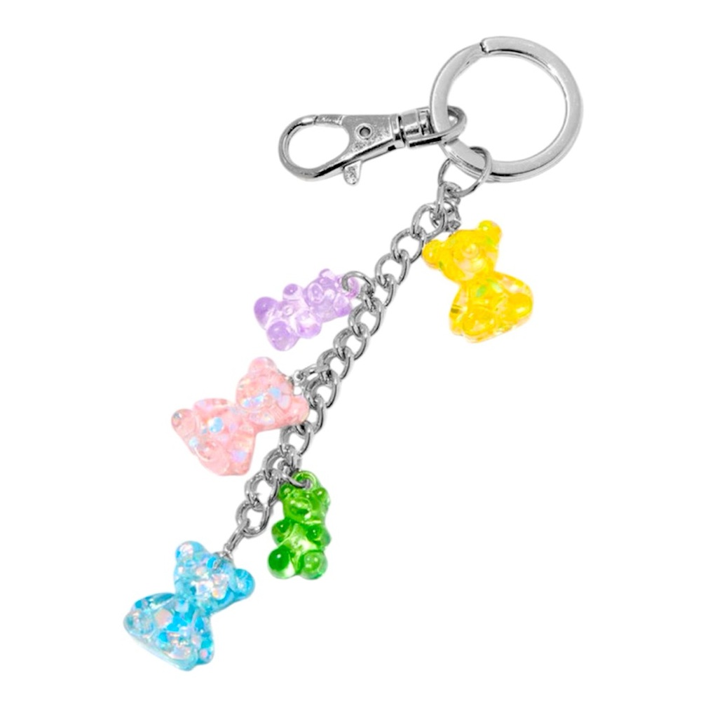 Glitter Bears Charm Keychain - NWT